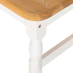 Sedia tavolo da pranzo Edgware II Set 2 - In legno massello - Miele / Bianco - Senza braccioli