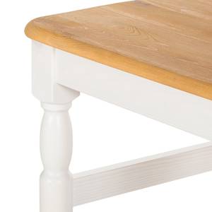 Sedia tavolo da pranzo Edgware II Set 2 - In legno massello - Miele / Bianco - Senza braccioli