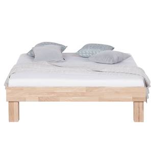 Massief houten bed AresWOOD Wit geolied eikenhout - 140 x 200cm - Zonder hoofdeinde