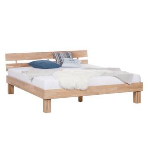 Massief houten bed AresWOOD Wit geolied eikenhout - 160 x 200cm - Met hoofdeinde