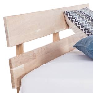 Massief houten bed AresWOOD Wit geolied eikenhout - 140 x 200cm - Met hoofdeinde