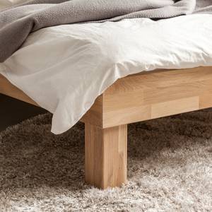 Massief houten bed AresWOOD Wit geolied eikenhout - 140 x 200cm - Met hoofdeinde