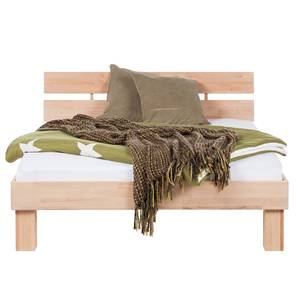 Massief houten bed AresWOOD Wit geolied kernbeukenhout - 140 x 200cm - Met hoofdeinde