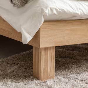 Massief houten bed AresWOOD Wit geolied eikenhout - 180 x 200cm - Met hoofdeinde