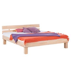 Massief houten bed AresWOOD Wit geolied kernbeukenhout - 180 x 200cm - Met hoofdeinde