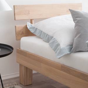 Massief houten bed AresWOOD Wit geolied eikenhout - 100 x 200cm - Met hoofdeinde