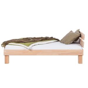 Massief houten bed AresWOOD Wit geolied kernbeukenhout - 100 x 200cm - Met hoofdeinde