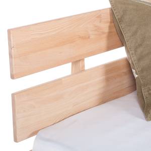Massief houten bed AresWOOD Wit geolied kernbeukenhout - 90 x 200cm - Met hoofdeinde