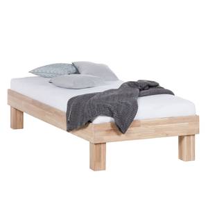Massief houten bed AresWOOD Wit geolied eikenhout - 90 x 200cm - Zonder hoofdeinde