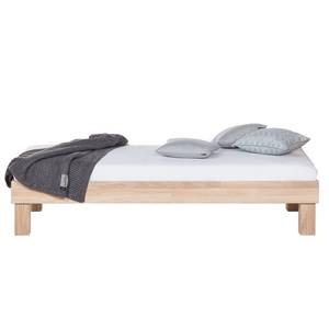 Massief houten bed AresWOOD Wit geolied eikenhout - 90 x 200cm - Zonder hoofdeinde