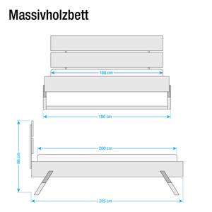 Letto Breuberg in legno massello Rovere selvatico massello - 160 x 200cm