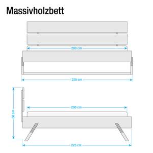 Massivholzbett Breuberg Wildeiche massiv - 200 x 200cm