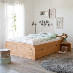 Massief houten bed Fia massief grenenhout - Natuurlijk gelakt en gebeitst grenenhout - 160 x 200cm