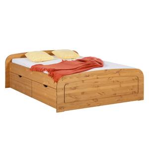 Massief houten bed Fia massief grenenhout - Natuurlijk gelakt en gebeitst grenenhout - 180 x 200cm