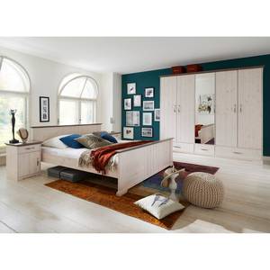 Massief houten bed Hanstholm wit grenenhout - 140 x 200cm