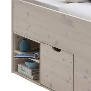 Lit en bois massif Jana Pin blanc