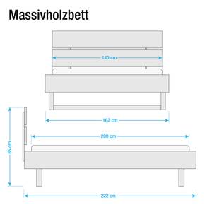 Massief houten bed Karsbach massief vurenhout - wit - 140 x 200cm