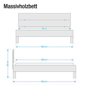 Massivholzbett Rodgau Wildeiche massiv