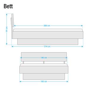 Massivholzbett StokeWOOD Eiche - 140 x 200cm
