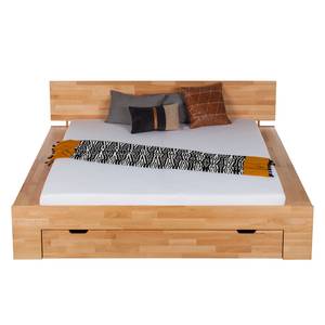 Massief houten bed TemukaWOOD 180x200cm - eikenhout - Eik - 120 x 200cm