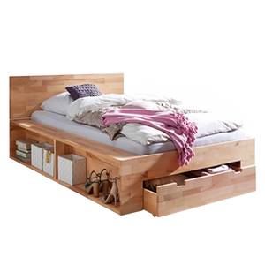 Massief houten bed TemukaWOOD 180x200cm - eikenhout - Kernbeuken - 120 x 200cm