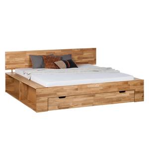 Massief houten bed TemukaWOOD 180x200cm - eikenhout - Eik - 180 x 200cm