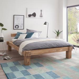 Massief houten bed Viktoria Wit geolied eikenhout - 140 x 200cm