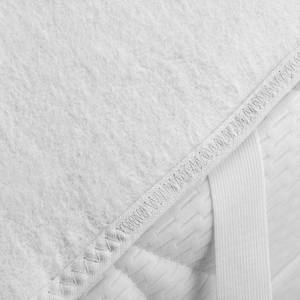 Matratzen-Auflage Premium Zwirn-Calmuc Baumwolle - Weiß -90x200cm