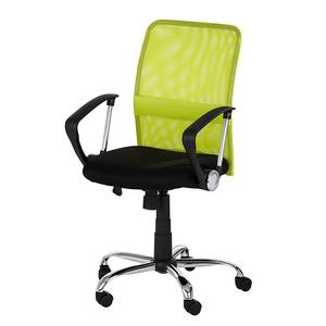 Chaise pivotante de bureau Matthew Revêtement textile - Vert pomme