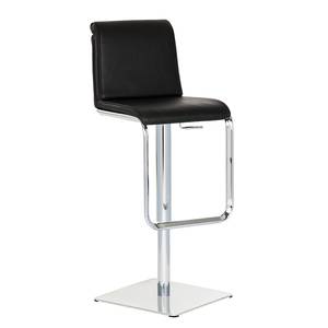 Tabouret de bar Maura Imitation cuir - Noir