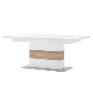 Table extensible Ledigos Blanc / Imitation chêne Riviera