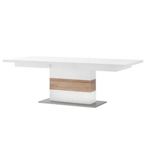 Table extensible Ledigos Blanc / Imitation chêne Riviera