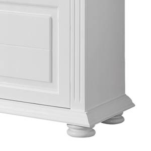 Armoire polyvalente Nolan Pin noueux massif Lasure blanche