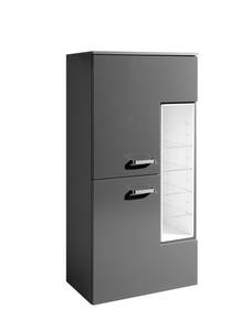 Armoire midi Ancona Gris brillant / Gris graphite