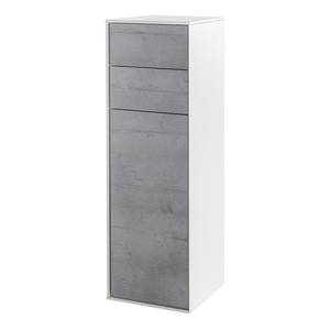 Armoire midi Bari Gris minéral / Blanc