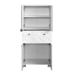 Armoire colonne Bubble II Blanc brillant - Largeur : 60 cm