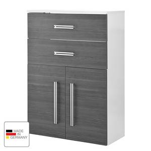 Midischrank Lugano II Weiß/Pinie-Anthrazit Dekor - 70 cm