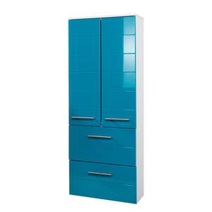 Armoire midi Rosary II Turquoise brillant / Blanc