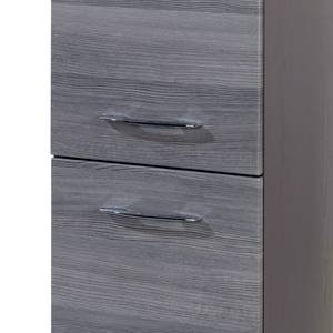 Armoire midi Florida Gris gaphite / Imitation chêne argent cendré