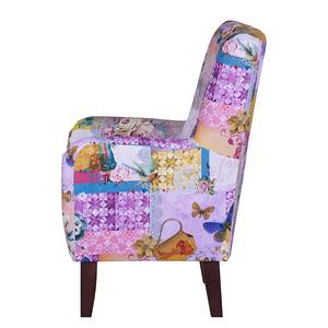 Fauteuil Karla geweven stof - Paars