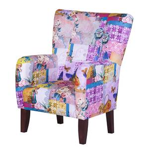 Fauteuil Karla geweven stof - Paars