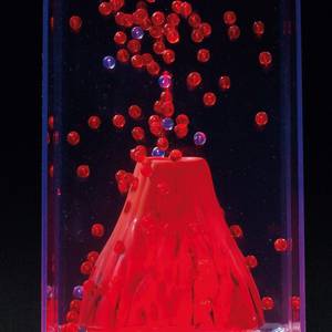 Mini-Dekoaquarium Vulkan Silikon - Rot