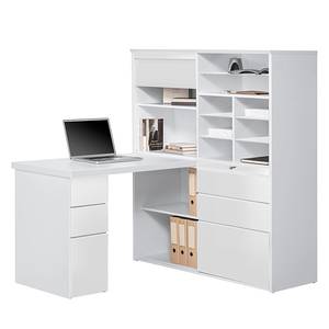 Mini kantoor Jale wit/hoogglans wit