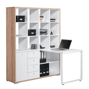 Mini-Office Lela Eiche Sonoma Dekor / Alpinweiß