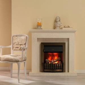 Camino elettrico Missouri Beige Crema effetto marmo