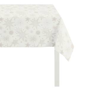 Nappe carrée Étoiles Tissu - Crème