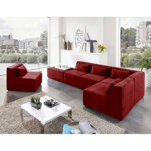 Modul-Ecksofa Pilmore II Microvelours Burgunderrot