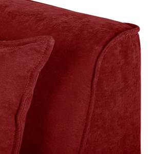 Canapé d'angle modulable Pilmore I Microvelours - Rouge bourgogne