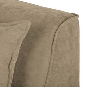 Canapé d'angle modulable Pilmore I Microvelours - Gris sable