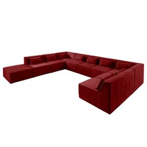 Module-zithoek Pilmore micro-velours - Bourgondië rood